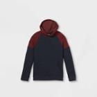Boys' Color Block Hooded Sweatshirt - Cat & Jack Burgundy/blue