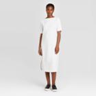 Women's Short Sleeve Crewneck Dress - Prologue White