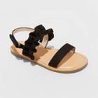 Toddler Girls' Dita Sandals - Cat & Jack Black