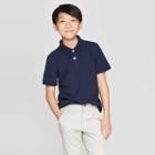 Boys' Uniform Short Sleeve Pique Polo Shirt - Cat & Jack Navy (blue)
