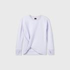 Girls' Fleece Twist-front Crewneck Sweatshirt - All In Motion Lilac