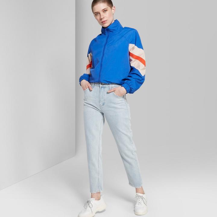 Women's Mid-rise Mom Jeans - Wild Fable Light Blue Wash