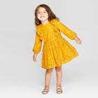 Toddler Girls' Lace Dress - Cat & Jack Gold 18m, Toddler Girl's, Yellow