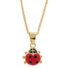 Target Ellen 18l Gold Overlay Enamel Ladybug Pendant - Red, Girl's