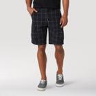 Wrangler Men's Plaid 10 Cargo Shorts - Black