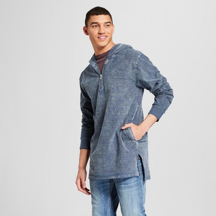 Men's Long Sleeve Split Hem Hooded Sweatshirt - Jackson