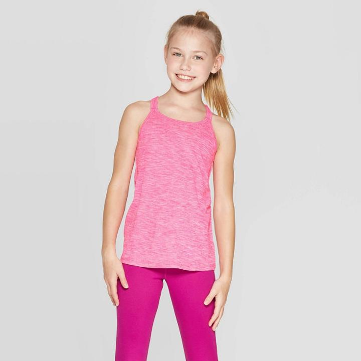 Girls' Lattice Tank Top - C9 Champion Pink