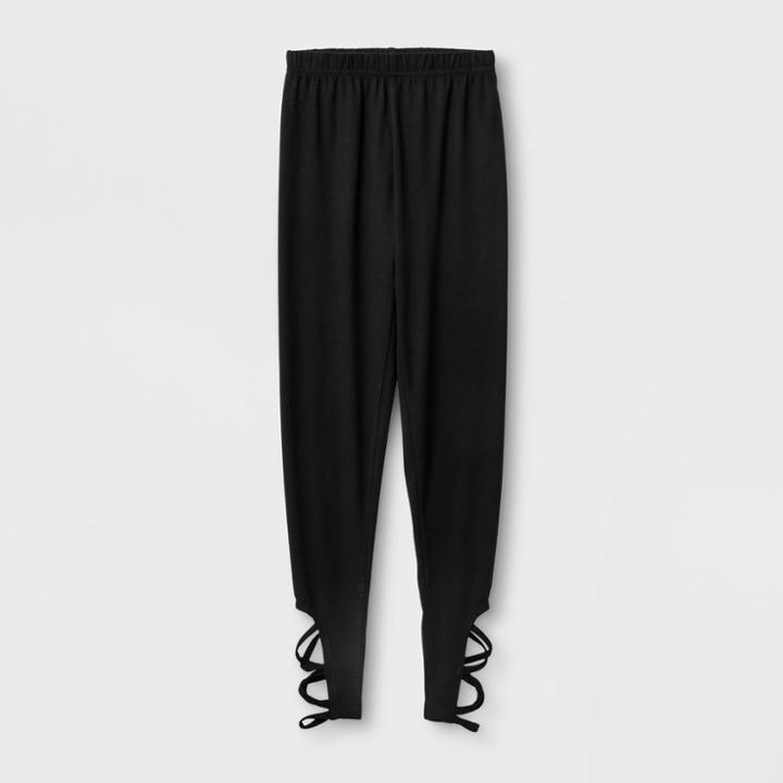 Say What? Girls' Lace-up Leggings - Black