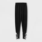 Say What? Girls' Lace-up Leggings - Black