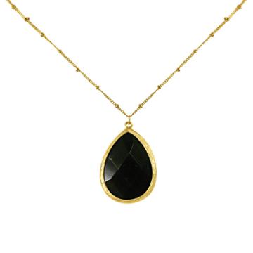 Zirconite Large Agate Pear Shape Pendant