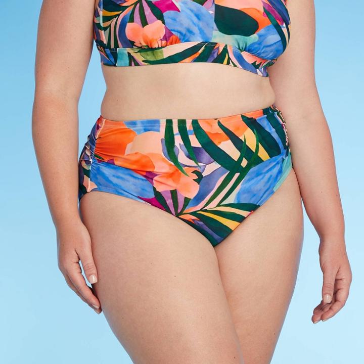 Women's Plus Size Mid-rise Bikini Bottom - Kona Sol