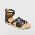 Girls' Kamora Ankle Strap Sandals - Cat & Jack Black 13, Toddler Girl's