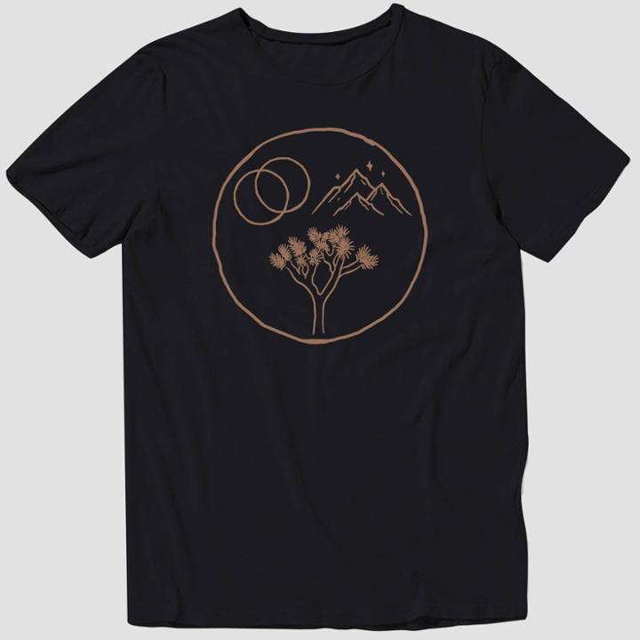 Men's Tall Explore Standard Fit Crew Neck Graphic T-shirt - Goodfellow & Co Black