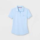 French Toast Girls' Bow Pocket Uniform Jersey Polo - Blue