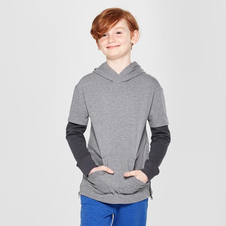 Boys' Long Sleeve Sweatshirt - Cat & Jack Dark Gray