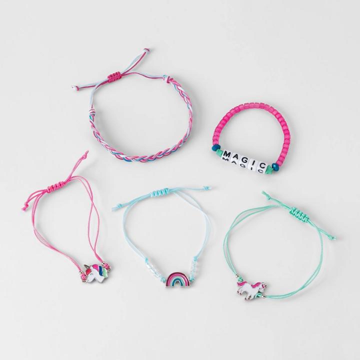 Girls' 5pk Unicorn Bracelet Set - Cat & Jack