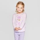 Toddler Girls' Long Sleeve 'cat' Graphic T-shirt - Cat & Jack Light Purple