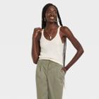 Women's Fine Gauge Sweater Tank Top - A New Day Cream