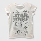 Lucas Girls' Star Wars Porg Graphic Short Sleeve T-shirt - White
