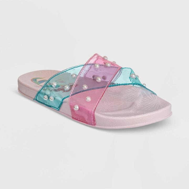 Girls' Disney The Little Mermaid Swim Slides - 7-8 - Disney