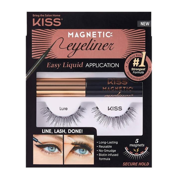 Kiss Nails Kiss Magnetic Eyeliner False Eyelash Starter Kit -