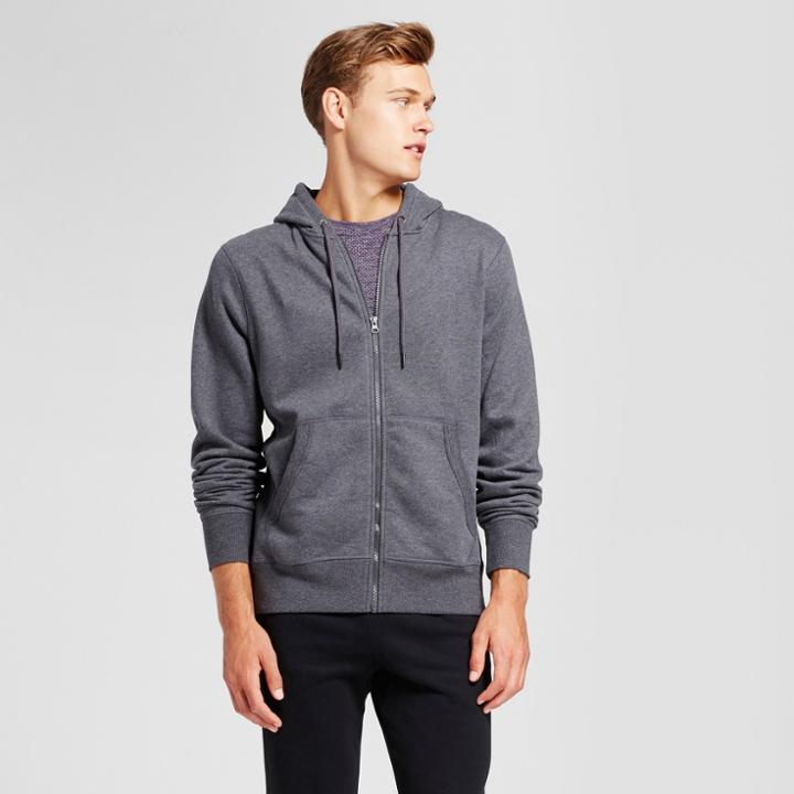 Men's Authentic Fleece Sweatshirt Full Zip - C9 Champion Charcoal Heather M, Size: Medium, Grey Grey