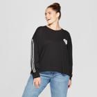 Women's Coca-cola Plus Size Long Sleeve Logo Graphic T-shirt (juniors') Black