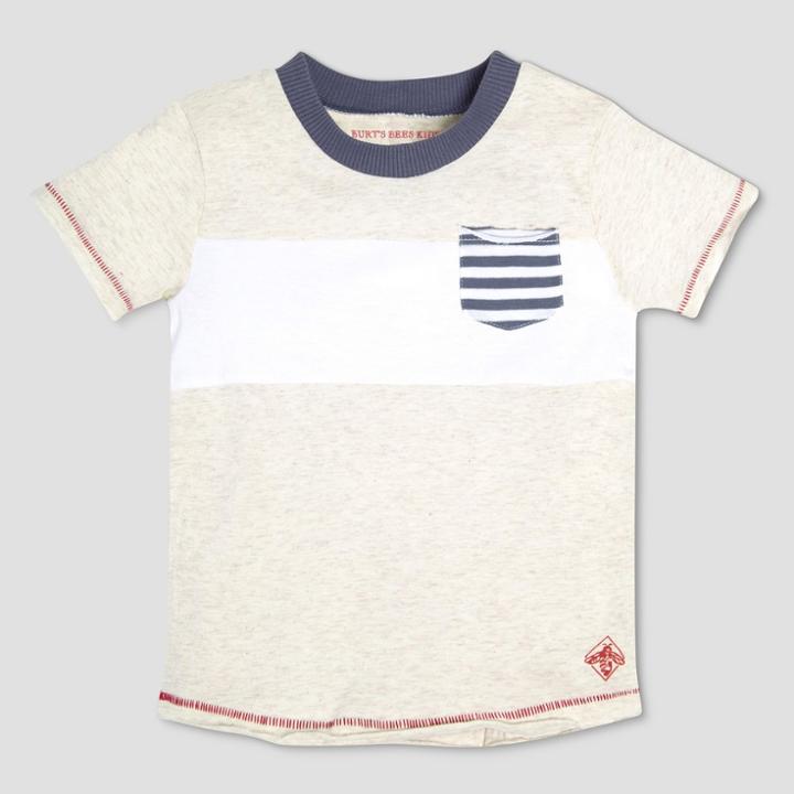 Petiteburt's Bees Baby Toddler Boys' Insert Pocket Short Sleeve T-shirt - Beige 6, Toddler Boy's, Brown