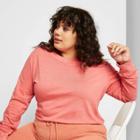 Women's Plus Size Long Sleeve Crewneck Relaxed T-shirt - Wild Fable Coral 1x, Women's,
