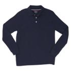 French Toast Boys' Long Sleeve Pique Uniform Polo Shirt - Navy (blue)