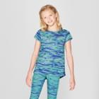 Girls' Printed Tech T-shirt - C9 Champion Blue Dot Spacedye Print