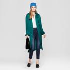Women's Balloon Sleeve Kimono - A New Day Green