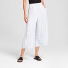 Women's Striped Wide Leg Poppy Pants - Needlework Blue/white
