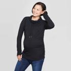 Maternity Long Sleeve Cowl Neck Sweatshirt - Isabel Maternity By Ingrid & Isabel Black M, Women's,