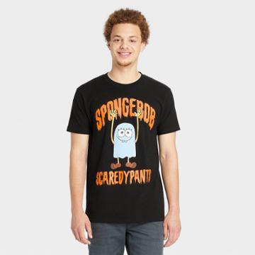 Men's Spongebob Squarepants Short Sleeve Graphic T-shirt - Black