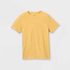 Boys' Snow Jersey Short Sleeve T-shirt - Cat & Jack Mustard Heather Xs, Yellow Grey