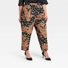Women's Plus Size Printed High-rise Jogger Pants - Who What Wear Brown