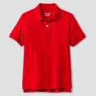Boys' Interlock Uniform Polo Shirt - Cat & Jack Red