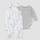Burt's Bees Baby Neutral French Terry 'farmer's Helper' Jumpsuit Set - White