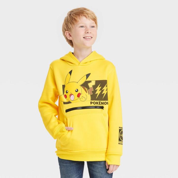 Pokemon Boys' Pokmon Fleece Sweatshirt - Yellow