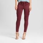 Women's Jeans Utility Jeggings Cargo Pocket - Mossimo Wine