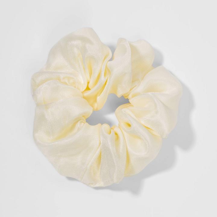 Girls' Satin Hair Elastic - Art Class Cream