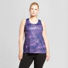 Women's Plus-size Run Singlet - C9 Champion - Purple/starry Dot Print