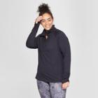 Women's Plus Size Long Sleeve 1/2 Zip - C9 Champion Black