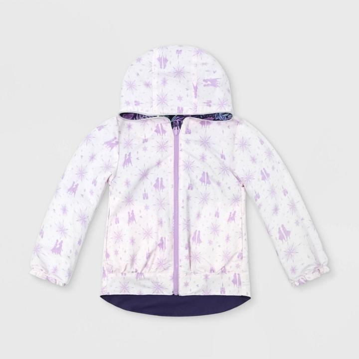Girls' Disney Frozen Reversible Anorak Jacket - Purple 3 - Disney