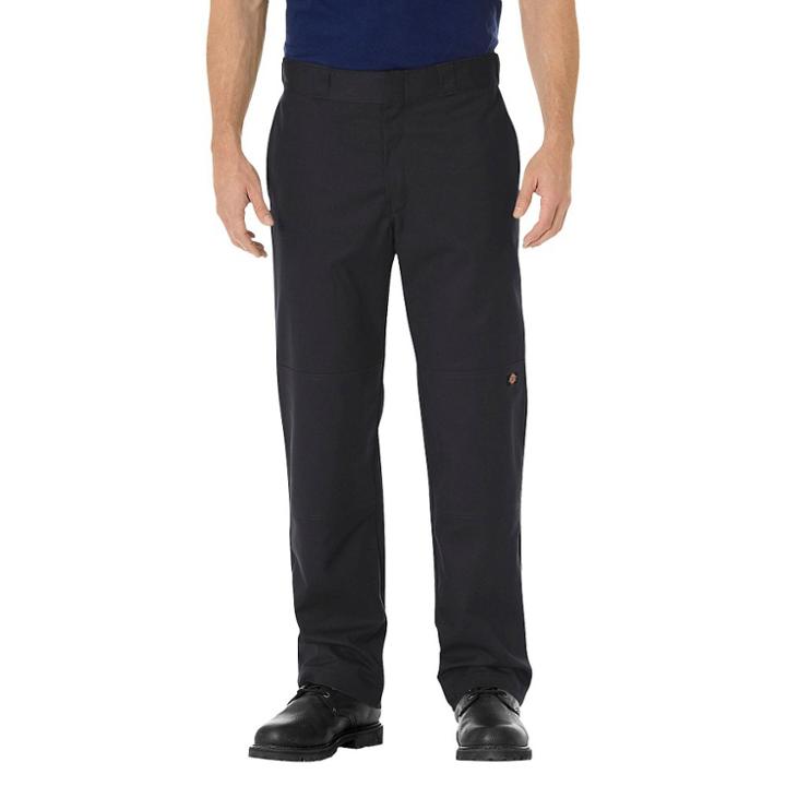 Dickies Men's Regular Straight Fit Flex Twill Double Knee Work Pants - Black
