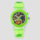 Nickelodeon Boys' Teenage Mutant Ninja Turtles Flashing Strap Watch - Green, Clear