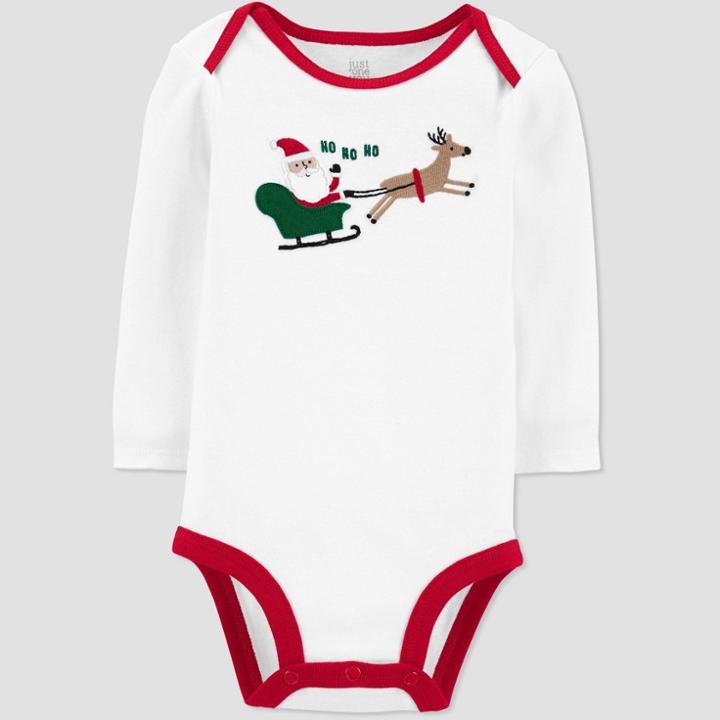 Baby Santa Reindeer Bodysuit - Just One You Made By Carter's White