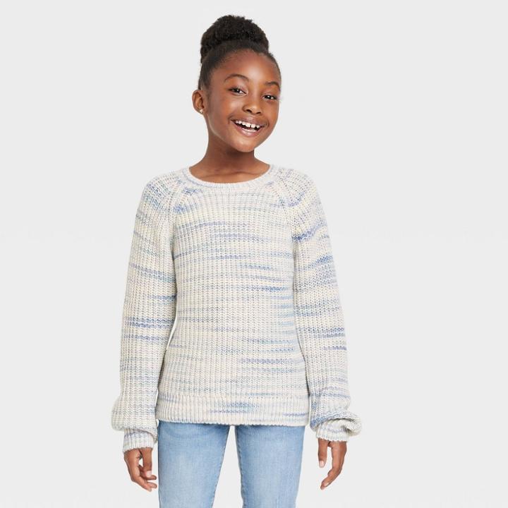 Girls' Pullover Sweater - Cat & Jack Blue