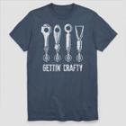 Fifth Sun Men's Gettin' Crafty Short Sleeve Graphic T-shirt - Navy Heather